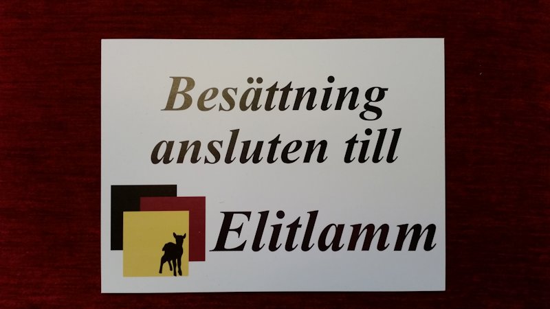 Gårdsskylt för fårbesättning